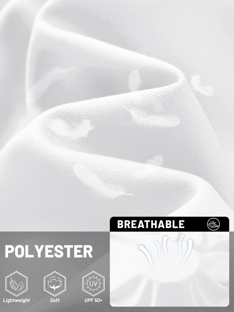 TACVASEN Mens Athletic T-Shirt Long Sleeve Rash Guard UV SPF Sun Shirts Quick Dry Breathable Workout Running Shirt Swim Shirt White L - Image 4